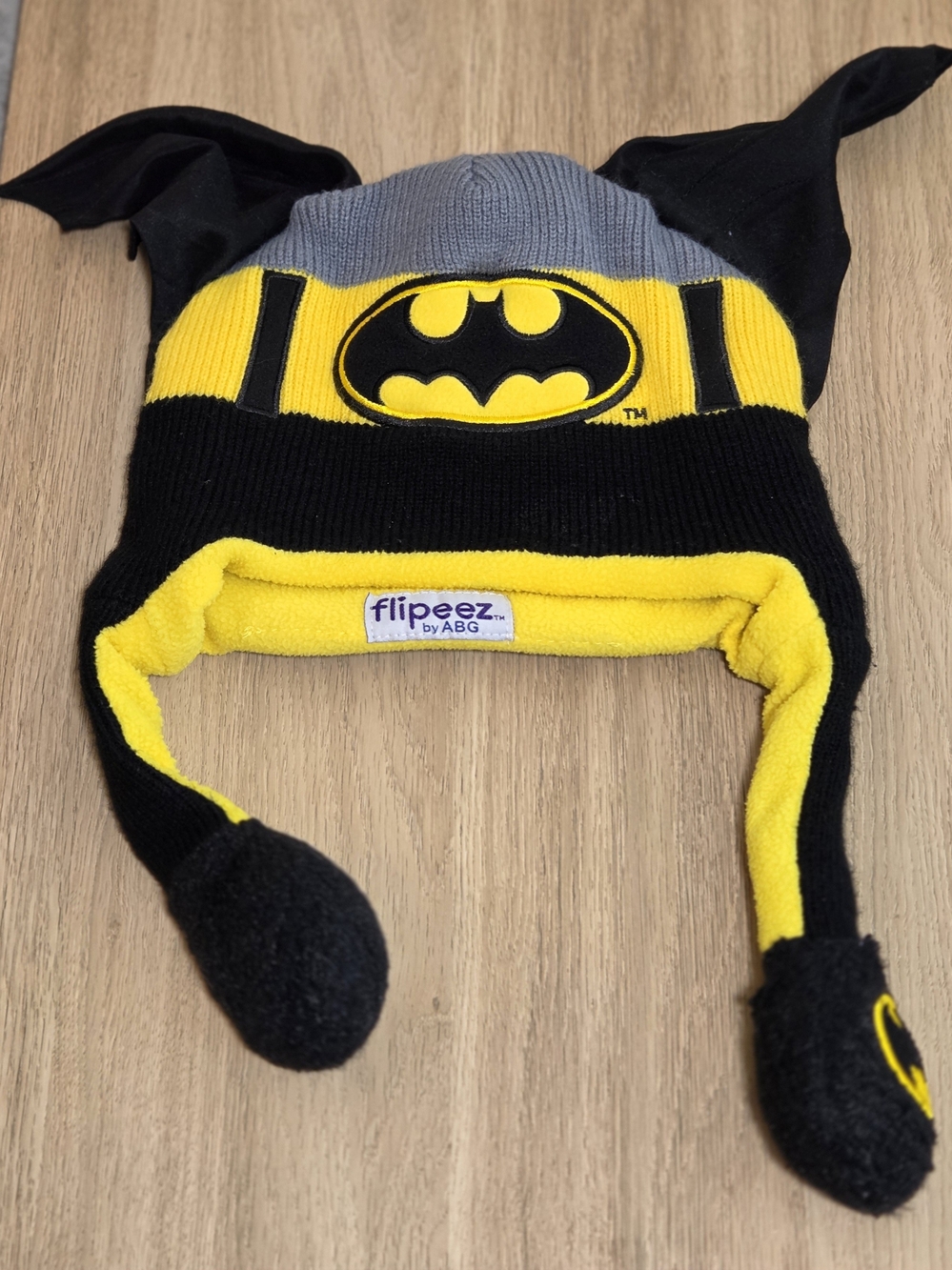 Batman Yellow & Black Knit Kids Hat